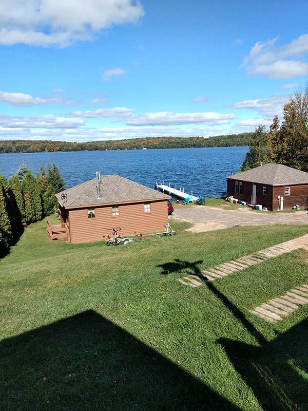 Great Escape cabins 1 and 2 lake view.
