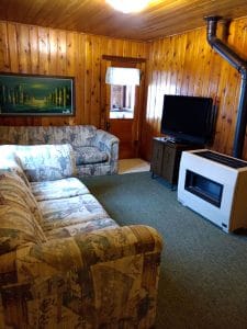 North Twin Lake cabin 1 living room.