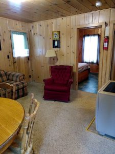 North Twin Lake cabin 2 living room.